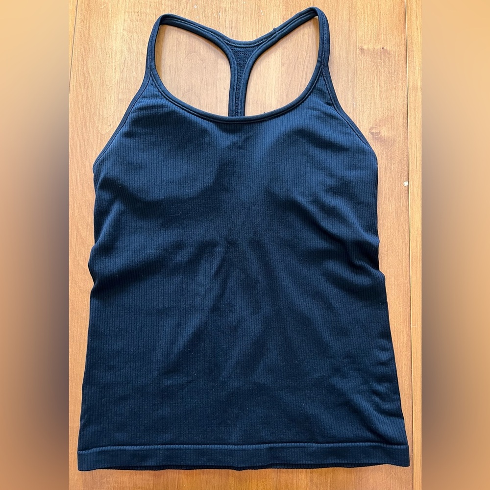 Athleta renew racer back tank black - women’s medium